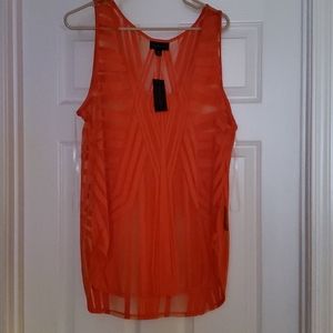 Orange sheer tank